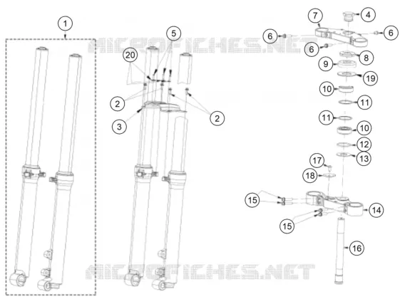 FRONT FORK / TRIPLE CLAMP