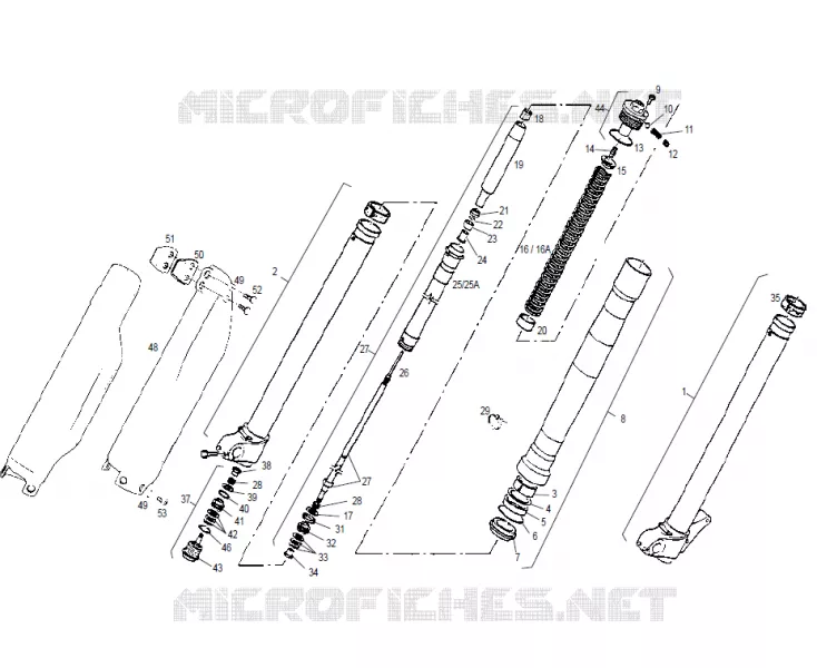 FRONT FORK MARZOCCHI 45