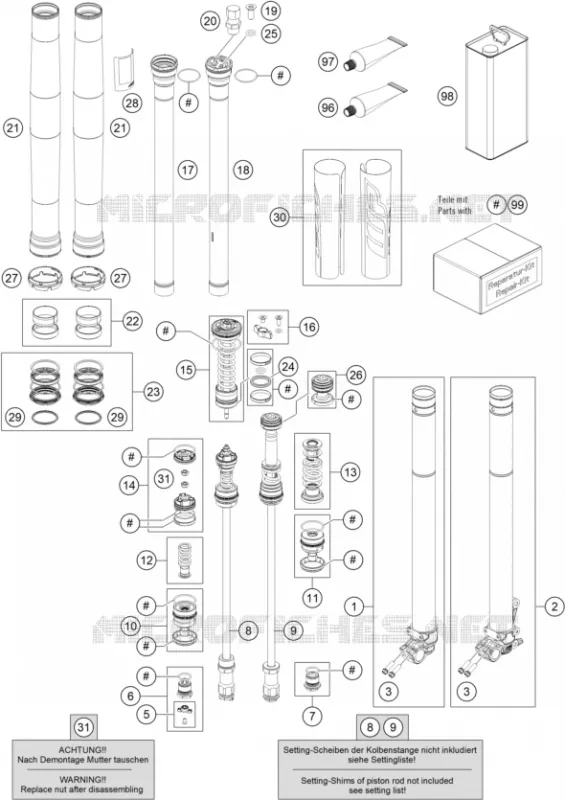 FRONT FORK (PARTS)