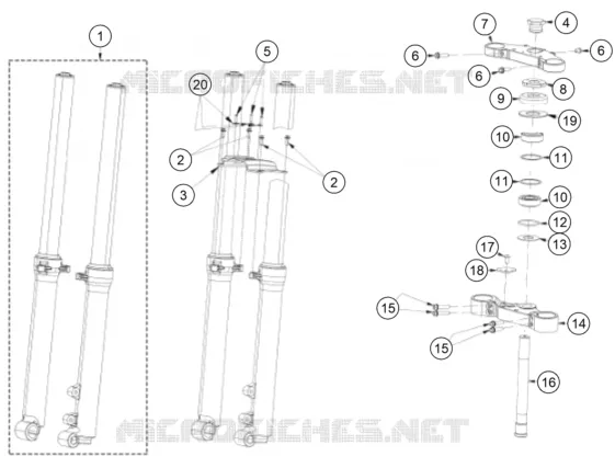 FRONT FORK / TRIPLE CLAMP