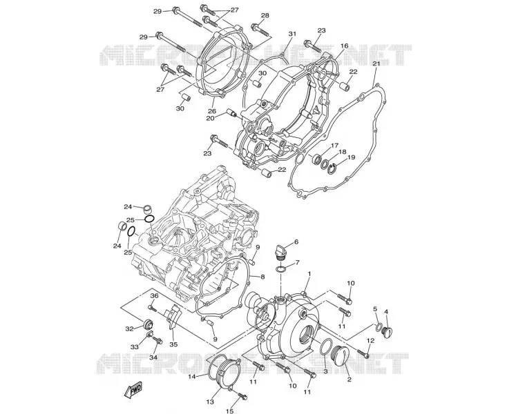 CLUTCH COVER / IGNITION 300