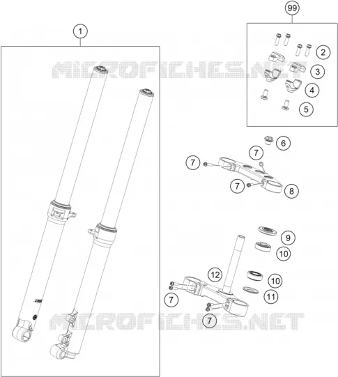 FRONT FORK / TRIPLE CLAMP