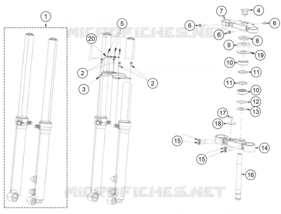 FRONT FORK / TRIPLE CLAMP