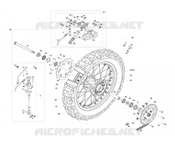 REAR WHEEL / BRAKE CALIPER