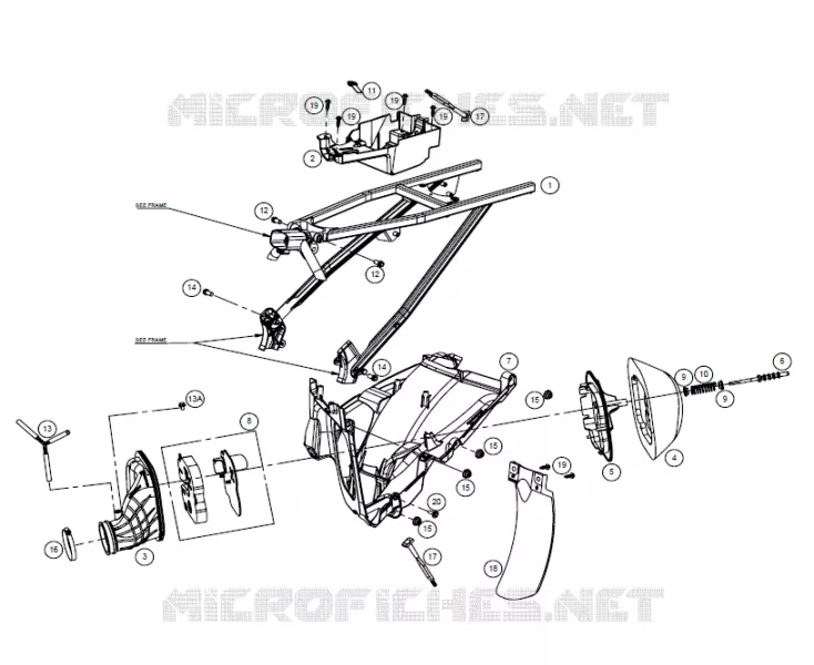 REAR SUB FRAME / AIR FILTER BOX
