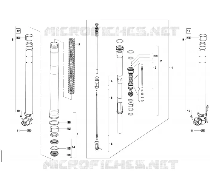 FORK 48MM COMPONENTS
