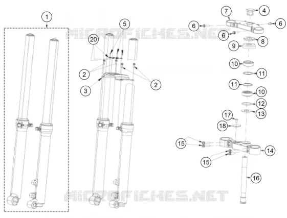 FRONT FORK / TRIPLE CLAMP