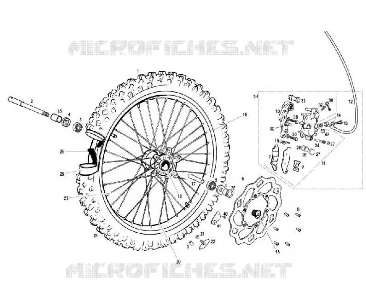 FRONT WHEEL / BRAKE CALIPER