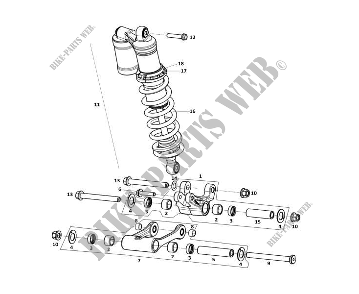 SHOCK ABSORBER for GASGAS EC 300 F RACING 2014