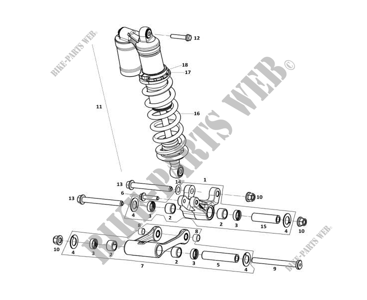 SHOCK ABSORBER for GASGAS EC 450 F RACING 2014