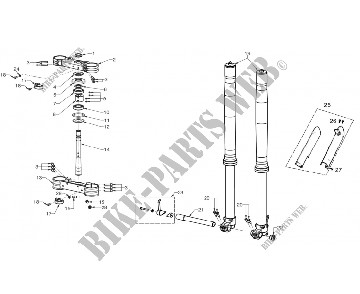 FRONT SUSPENSION for GASGAS EC 450 F RACING 2015