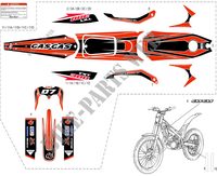 STICKERS for GASGAS TXT PRO 250 2007