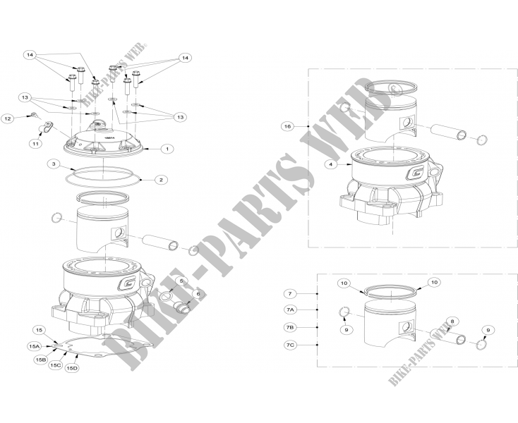 CYLINDER / PISTON for GASGAS TXT RACING 125 E4 2018