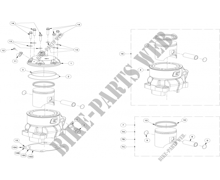 CYLINDER / PISTON for GASGAS TXT RACING 250 E4 2018