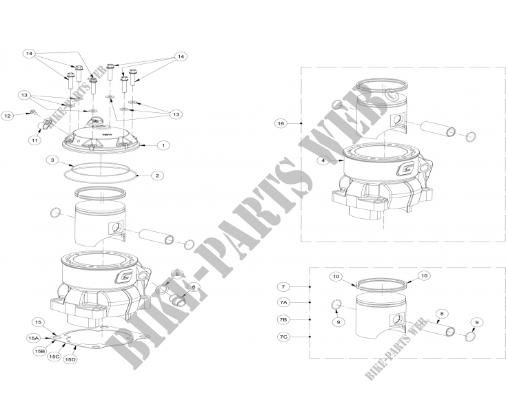 CYLINDER / PISTON for GASGAS TXT RACING 280 E4 2018