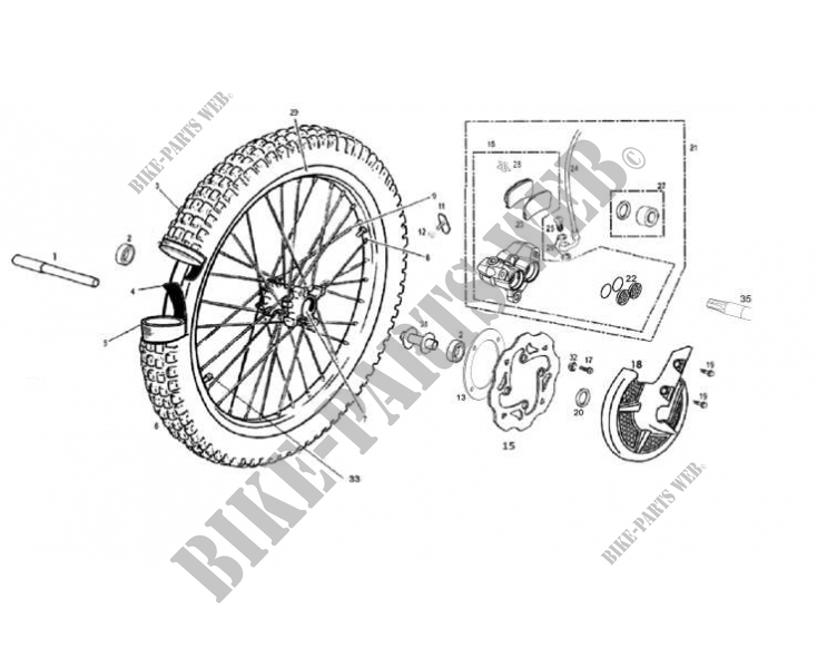 FRONT WHEEL for GASGAS TXT 300 REPLICA FACTORY 2013