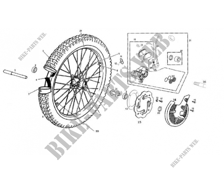 FRONT WHEEL for GASGAS TXT ROOKIE 50 2005