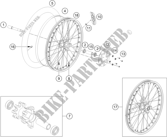 FRONT WHEEL for GASGAS TXT RACING 250 2020