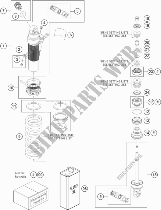 SHOCK ABSORBER (PARTS) for GASGAS MC 85 19/16 2021