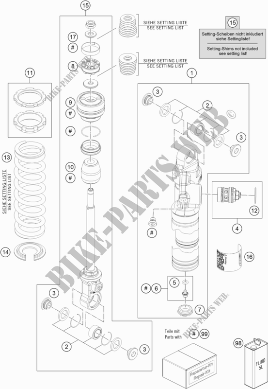 SHOCK ABSORBER (PARTS) for GASGAS MC 65 2021