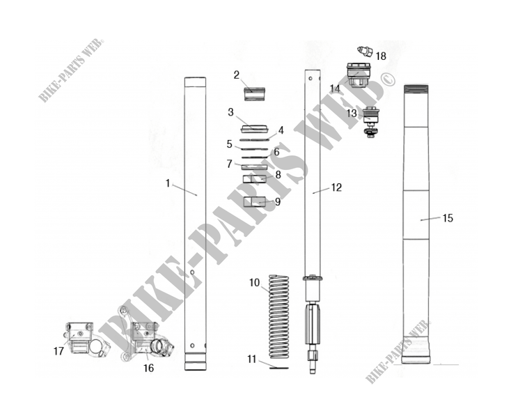 FORK COMPONENTS for GASGAS EC 300 2012
