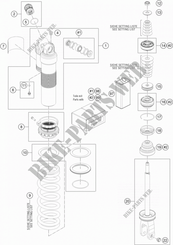 SHOCK ABSORBER (PARTS) for GASGAS EX 350F 2023