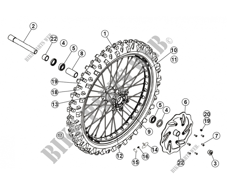 FRONT WHEEL for GASGAS EC RACING 250 2018