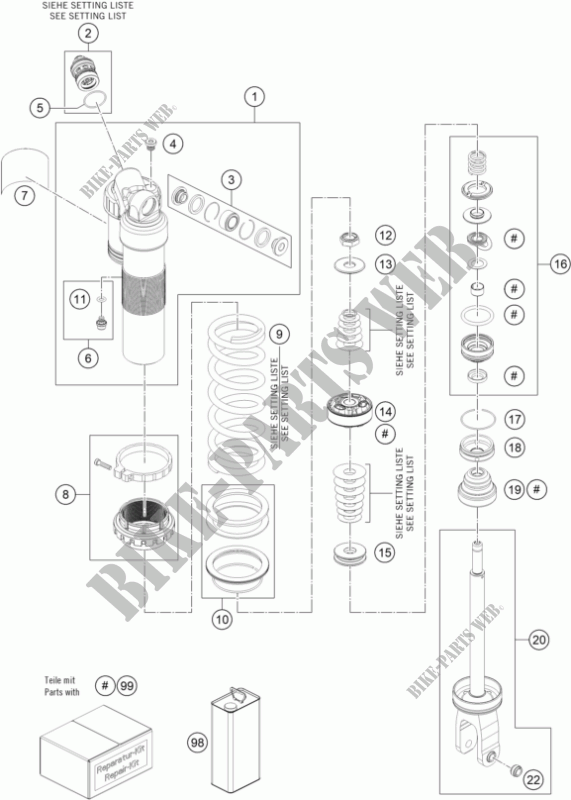 SHOCK ABSORBER (PARTS) for GASGAS MC 125 2023