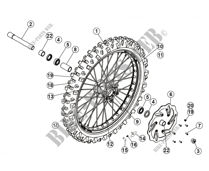 FRONT WHEEL for GASGAS EC RACING SIX DAYS 300 2018