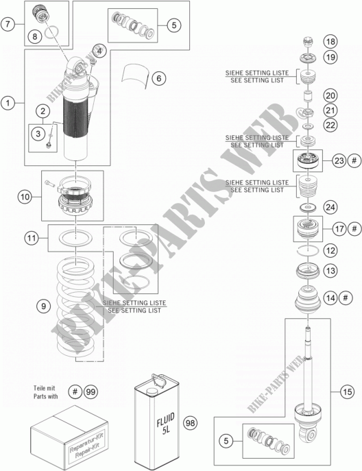 SHOCK ABSORBER (PARTS) for GASGAS MC 85 17/14 2024